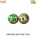Green Grapes - Handmade Hand Painted Eco Friendly - Custom Size Design Wooden Beads