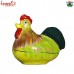 My Morning Alarm - Rooster Shape Paper Mache Hand Painted Trinket Box