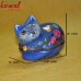Handmade Candy Container Cat  - Paper Mache Hollow Box - Custom Painted