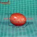 Red Artificial Easter Egg Shaped Box with Mesh Design of Kashmiri Painting - Hand Painted