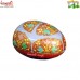 Red Artificial Easter Egg Shape Hand Painted Ecorfiendly Paper Mache Box with Chinar Leaf Design