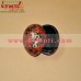 Twinkling Red Floral Pattern Hand-painted Paper Mache Egg Shaped Box