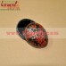 Twinkling Red Floral Pattern Hand-painted Paper Mache Egg Shaped Box
