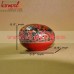 Twinkling Red Floral Pattern Hand-painted Paper Mache Egg Shaped Box