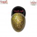 The Golden Flowers - On Black Backdrop - Floral Pattern Hand-painted Egg Shaped Box