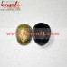 The Golden Flowers - On Black Backdrop - Floral Pattern Hand-painted Egg Shaped Box