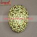 Embossed Golden Chinar on White Base - Handmade Paper Mache Easter Egg Box