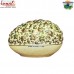 Embossed Golden Chinar on White Base - Handmade Paper Mache Easter Egg Box