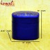 Novelty Blue Floral Square Custom Painted Paper Mache Keepsake Utility Box
