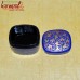 Novelty Blue Floral Square Custom Painted Paper Mache Keepsake Utility Box