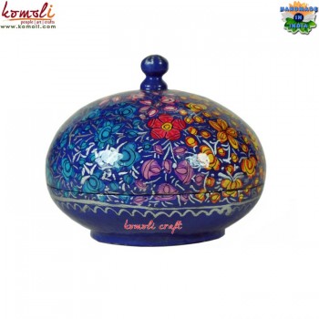 Valley of Flowers - Round Custom Design Paper Mache Keepsake Box (Powder Box)