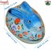 Soothing Sky Blue Rabbit Shaped Paper Mache Hand Painted Custom Designed Keepsake Box