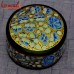 Dark and Beautiful Black Floral Paper Mache Hand Painted Keepsake - Trinket Box