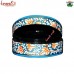 Emblazon Blue And Orange Floral Papier Mache Keepsake Box (3'' x 3'' Inch)