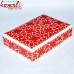 Red Floral Rectangular Hand Painted Wooden Keepsake Trinket Home Decorative Box