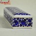 Back to School Blue - Hand Painted Decorative Pencil Box