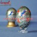 Birds on Tree - Hand Painted Decorative Wooden Glittering Easter Theme Eggs - Customized Colors