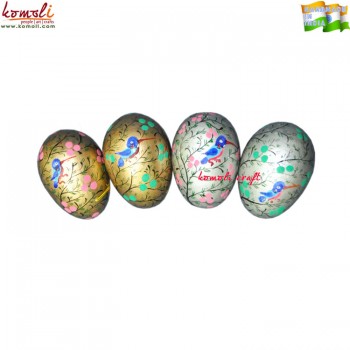 Beautiful Birds on Tree - Hand Painted Decorative Wooden Easter Theme Eggs - Customized Colors