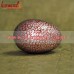 Camouflage Pattern On Silver and Red Hand Painted Decorative Wooden Easter Eggs