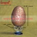 Camouflage Pattern On Silver and Red Hand Painted Decorative Wooden Easter Eggs