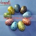 Colorful Chinar Pattern on Wooden Decorative Easter Eggs