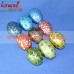 Colorful Chinar Pattern on Wooden Decorative Easter Eggs