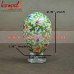 Glittered Easter Egg - Chinar Pattern Hand Painted Decorative Wooden Easter Egg