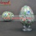 Glittered Easter Egg - Chinar Pattern Hand Painted Decorative Wooden Easter Egg