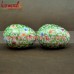 Glittered Easter Egg - Chinar Pattern Hand Painted Decorative Wooden Easter Egg