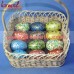 Hand Painted Colorful Chinar Pattern on Multi-Color Decorative Wooden Easter Decoration Egg