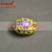 The Purple Leaf - Hand Painted Yellow Easter Egg - Wooden Easter Eggs Decorations Gifts