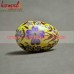 The Purple Leaf - Hand Painted Yellow Easter Egg - Wooden Easter Eggs Decorations Gifts