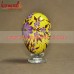 The Purple Leaf - Hand Painted Yellow Easter Egg - Wooden Easter Eggs Decorations Gifts