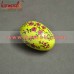 Hand Painted Multi-Color Flower Pattern on Yellow Base - Wooden Easter Eggs