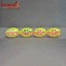 Hand Painted Multi-Color Flower Pattern on Yellow Base - Wooden Easter Eggs