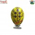 Hand Painted Multi-Color Flower Pattern on Yellow Base - Wooden Easter Eggs