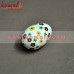 Flower on White Wooden Hand Painted Decorative Easter Egg