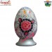 Hand Painted Floral Pattern on White Base - Decorative Wooden Easter Eggs