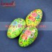 The Floral Garden - Vibrant Color Hand Painted Wooden Easter Decorative Eggs - Large