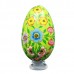 The Floral Garden - Vibrant Color Hand Painted Wooden Easter Decorative Eggs - Large