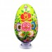 The Floral Garden - Vibrant Color Hand Painted Wooden Easter Decorative Eggs - Large