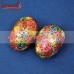 Multi-Color Flowers Hand Painted Decorative Wooden Easter Egg