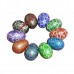 Multi-Color Floral Pattern of Hand Painted Wooden Easter Decorative Eggs