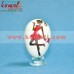 Shopping Girls - Hand Painted White Easter Egg, Wooden Decorative Easter Eggs