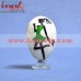 Shopping Girls - Hand Painted White Easter Egg, Wooden Decorative Easter Eggs