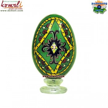 The Colors of April - Hand Painted Decorative Wooden Easter Egg