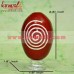 Ultra Red Hand Painted Wooden Egg with Spiral Desing - Customized Designs