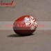 Snow Flake on Red Base - Recycled Hand Painted Decorative Wooden Easter Egg