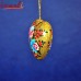 Green Heart Hand Painted Recycled Paper Mache X-mas Decoration Hanging Ornaments