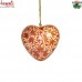Holiday Decoration Christmas Tree - Red Hand Painted Paper Mache Puffy Heart